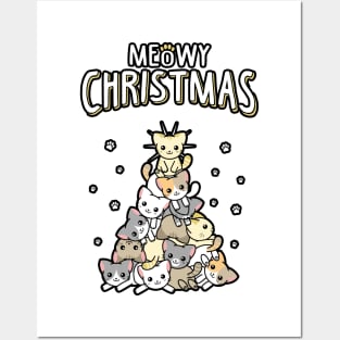 Meowy Christmas Posters and Art